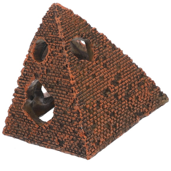WHAMVOX Pyramid Fish and Shrimp Hideout House Aquarium Tank Decorations for and Small Pets