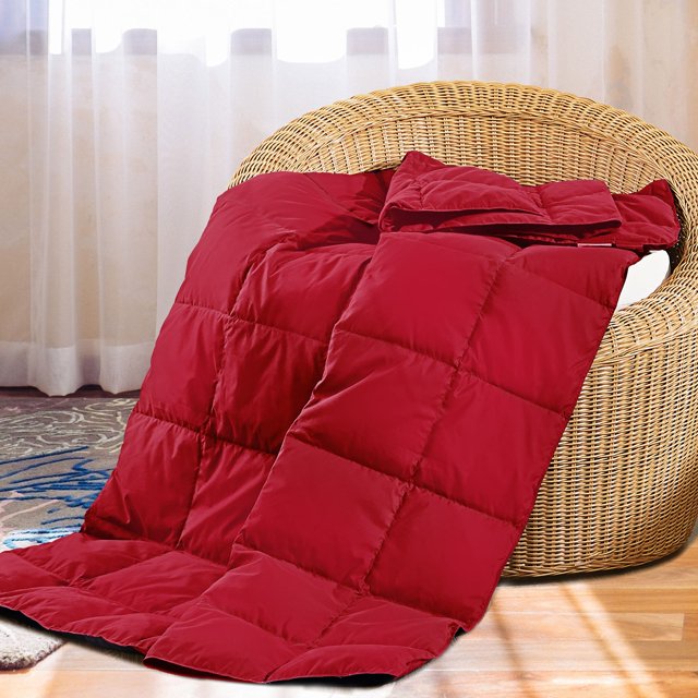 Couverture/jet Naturel de Duvet et de Plumes