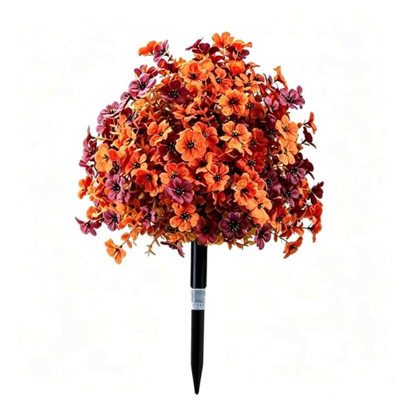 Cheapark Fall Artificial Flower Stake Autumn Faux Floral Garden Stake for Garden Yard Lawn Pathway Harvest Seasonal Landscape Decor Gift