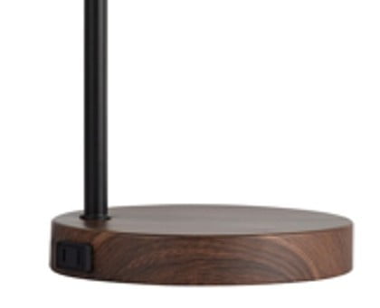 Better Homes & Gardens 18' Modern Black Finish Metal Desk Lamp with USB and USB-C Ports