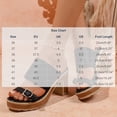 thumbnail image 3 of Slide Sandals Women Adjustable Buckle Flatform Block Heel Slip On Open Toe Casual Summer Dress Walking Shoes, 3 of 6
