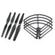 thumbnail image 1 of Hélice para dron RC + protector de hélice para X8C X8W X8HW Negro, 1 of 8