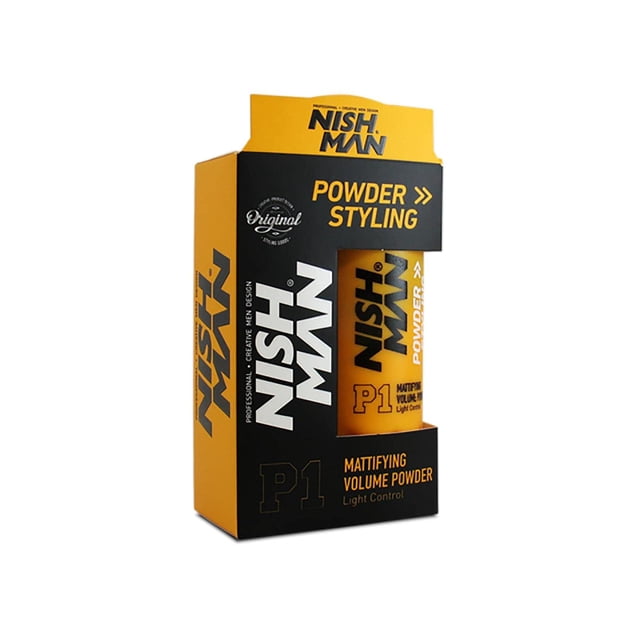 Polvo para Peinar Nishman P1 20 g Matificante y Voluminizador para Barberos Profesionales