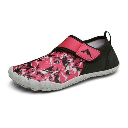 

NORTIV 8 Women s Quick Dry Water Shoes Barefoot Outdoor Sports Aqua Beach Pool Swim Surf Shoes SNWS222W BLACK/PEACH Size 9.5