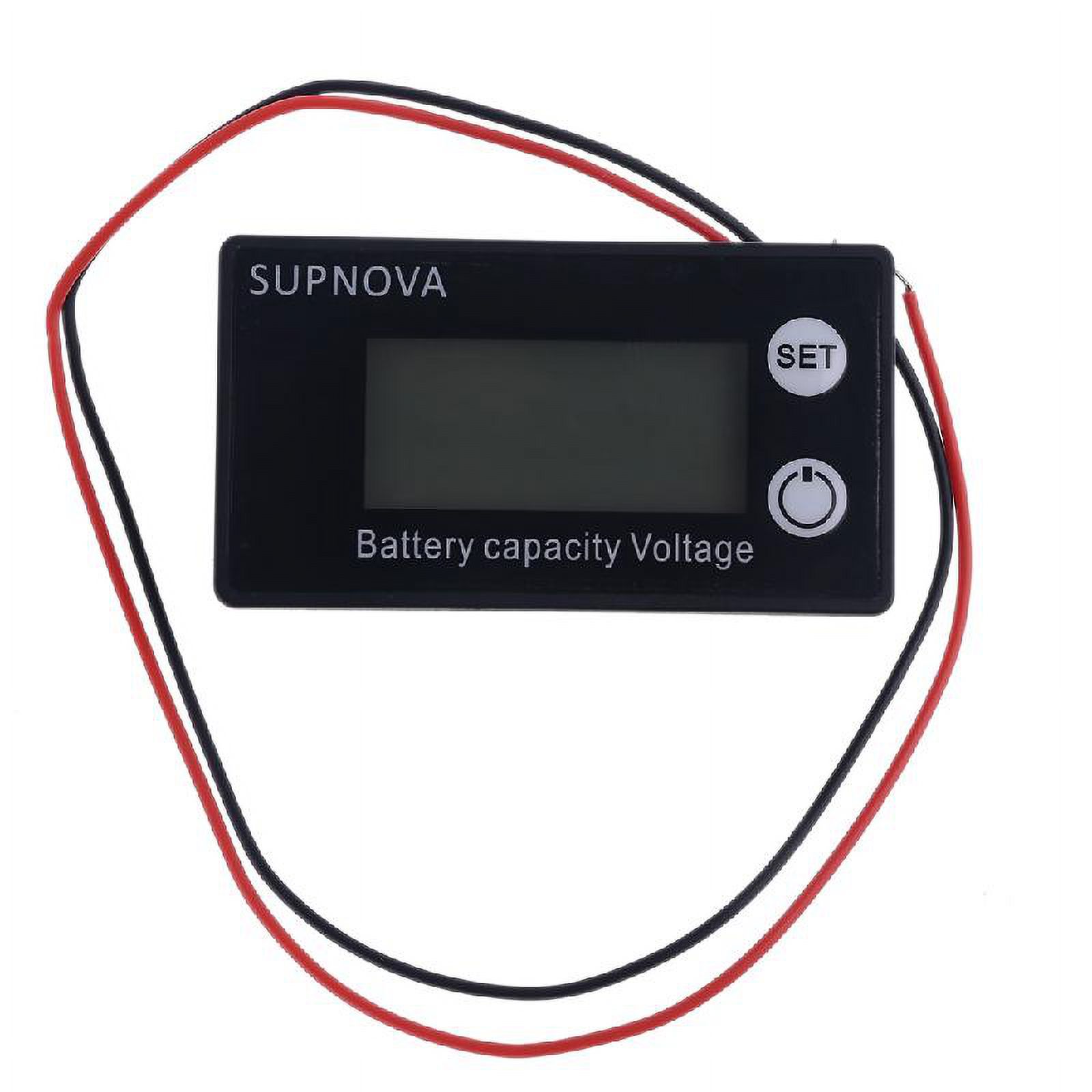 Necvior Battery Capacity for 12V 24V 48V 72V Acid Lithium LiFePO4 Car Motorcycle Voltmeter Panel