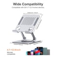 thumbnail image 2 of KEXIN Tablet Stand Holder with 360° Rotating Base, Universal Foldable Adjustable Aluminum Alloy  Phone Stand for Desk Compatible with iPad, Samsung Galaxy Tab, Black, 2 of 6
