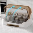 thumbnail image 4 of Portable Baby Bottle Drying Rack with Dustproof Lid, Removable Drip Tray, and Compact Storage Design White, 4 of 5