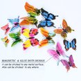 thumbnail image 3 of 3D Butterfly Wall Decor, 24 Pcs Butterfly Decorations, Adhesive & Magnet Butterfly Stickers, Waterproof Removable DIY Mural Wall Stickers for Party Decorations Locker Decor Refrigerator Decal, 3 of 7