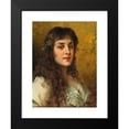 thumbnail image 2 of Conrad Kiesel 15x18 Black Modern Framed Museum Art Print Titled - Portrait of a Lady with Snow Lilies in the Hair, 2 of 5