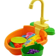 Opperiaya Kids Sink Toy Kit Electric Circulating Water Pump Washing Sink Toy