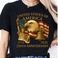 thumbnail image 3 of 250th Anniversary USA Shirt, America 250 Years Celebration T-Shirt, Patriotic Unisex Tee, 3 of 3