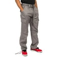 thumbnail image 6 of G-Style USA Men's Relaxed Straight Fit Work Cargo Pants 6CP01 - Grey - 38/34, 6 of 6