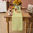 thumbnail image 2 of Light Yellow Striped Cotton Linen Rectangle Table Runners 13"x72", Farmhouse Stripes Modern Vintage Coffee Table Runner Dresser Scarves Luxury Table Runners for Wedding Party Banquet Dinner Decor, 2 of 8