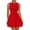 Red, variant on Women's Sexy Backless Satin Maxi Dress V-Neck Spaghetti Strap Graduation Evening Gown