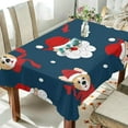 thumbnail image 4 of Coolnut Santa Claus Tablecloth, Waterproof Washable Polyester Square Table Cover, Durable Tablecloth for Kitchen Dining Table Party Decor, 54"X 72", 4 of 7