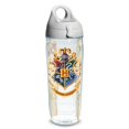 thumbnail image 1 of Tervis Warner Brothers Harry Potter Hogwarts House Crests Wrap Clear Inner Water Bottle with Grey Lid, 24 oz, 1 of 1