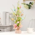 thumbnail image 2 of Kripyery 18-Inch Colorful Easter Egg Tree with Stable Base - Small Desktop Artificial Plant for Happy Easter Day Spring Decoration, Festival Gift, 2 of 8