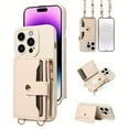 thumbnail image 5 of PU Leather Wallet Case with Card Slot, Mirror, and Coin Pouch - Protective Phone Case for Apple Mobile Phones with Plug-in Design, 5 of 5