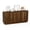 Walnut, variant on Rumiiro Modern 67'' Sideboard Buffet Cabinet with Storage, 4 Arched Doors, 2 Adjustable Shelves, Brown