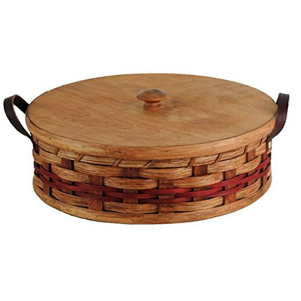 Amish Handmade Single Pie Carrier Basket