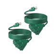 thumbnail image 1 of Cable de extensión para exteriores DEWENWILS Tri-Tap 16/3 SJTW de 10 pies, verde, 1 of 7