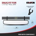 thumbnail image 2 of Krator 15" UTV Rear View Mirror Fits 1.75" & 2" Roll Bars, UTV Center Mirrors With Wide-Angle Convex Design, Compatible with Polaris, Arctic Cat, Can-Am, Honda, Kawasaki, CFMoto, Kubota & More, 2 of 7