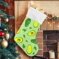 thumbnail image 5 of Coolnut 17.7 Inch Christmas Stockings, 1 PCS Avocado Pattern Presonalized Large Stocking Sock for Family Holiday Xmas Party Decorations, 5 of 7