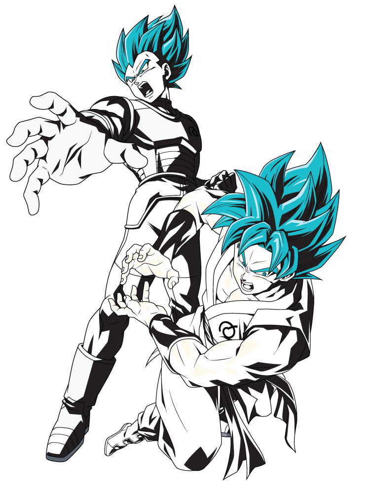 Dragon Ball Z Goku vs Vegeta Coloring Pages - Get Coloring Pages