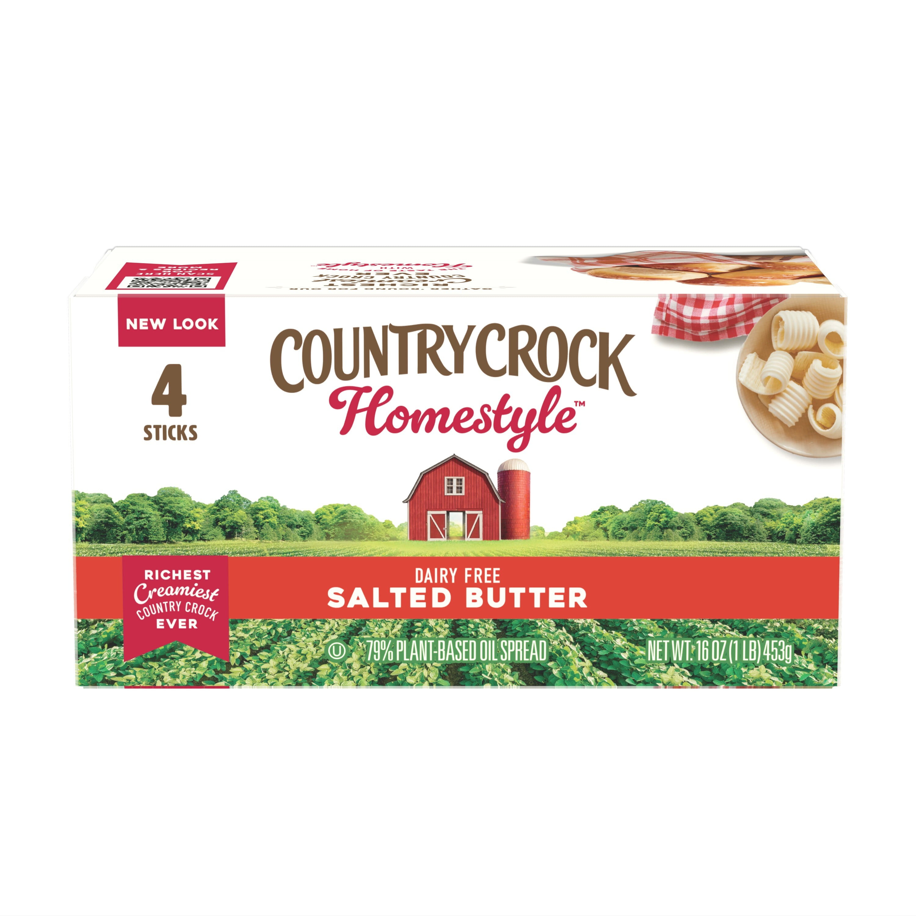 Country Crock Homestyle Dairy Free Butter Salted Sticks, 16 oz, 4-pack