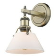 thumbnail image 5 of Yep by Golden Lighting Orwell 1-light Vanity in Aged Brass and Pine Green shade, 5 of 7