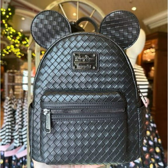 Disney Woven Black on Black Loungefly Backpack