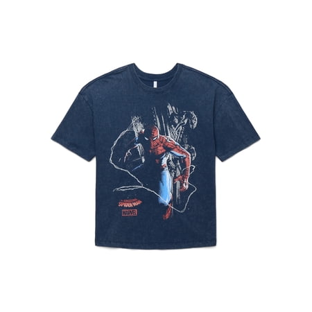 Spider Man Boys Mineral Wash Graphic Tee, Sizes XS-XXL