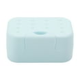 thumbnail image 3 of Unique Bargains 1 Pc Portable Soap Holder Blue Soap Holder for Bathroom 4.33"x3.15"x1.97", 3 of 6