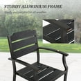 thumbnail image 5 of Dycanpo Outdoor Dining Table and Chairs Set of 7,HDPS All-Weather Material Outdoor Chairs for Patio Lawn Garden, Dark Gray, 5 of 14