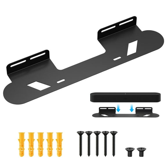 TSV Soundbar Mount Fit for Sonos Beam, Wall Mount Bracket Compatible with Gen 1 & Gen 2, Sonos Beam Sound Bar Mounting Bracket Under TV