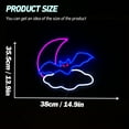 thumbnail image 4 of Y YUNHSOM Bat Neon Signs Halloween Decor, Moon and Bat LED Neon Lights, Bat Shape Neon Lights USB Powered for bedroom, Kids Gift, Living Room, Bar, Party, Christmas, Wedding, Halloween, 4 of 8