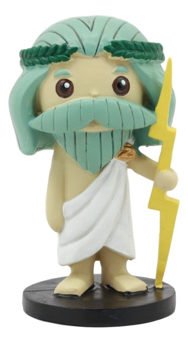 Ebros Greekies Collection Greek Mythology God Zeus Holding Lightning