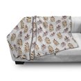 thumbnail image 3 of Nature Soft Flannel Fleece Blanket, Blossom Pattern in Watercolors Floral Spring Branch Ornament Leaves Art, Cozy Plush for Indoor and Outdoor Use, 50" x 60", Dried Rose Pale Coffee, by Ambesonne, 3 of 6