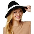 thumbnail image 2 of August Hat It Girl 3 Pom Large Fedora, Black, One Size, 2 of 3