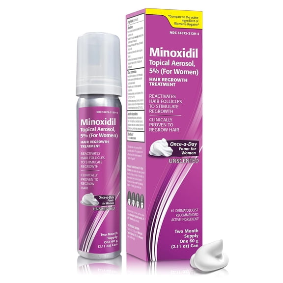 Taro Minoxidil 5% Hair Loss & Regrowth Treatment for Women, 2.11 oz, 2 Months Supply