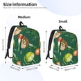 thumbnail image 3 of Honeii Vegan Print Canvas College Laptop Backpack, Durable Rucksack Travel Notebook Bag School Backpack Book Bag for Men Women-Small, 3 of 7