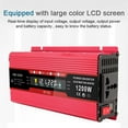 thumbnail image 3 of 1200W Car Power Inverter to AC Converter Solar Inverter LCD Digital Modified Sinewave Inverter with AC Outlets USB Charging Port On-Off Switch for Car RV Solar Panel, 3 of 7
