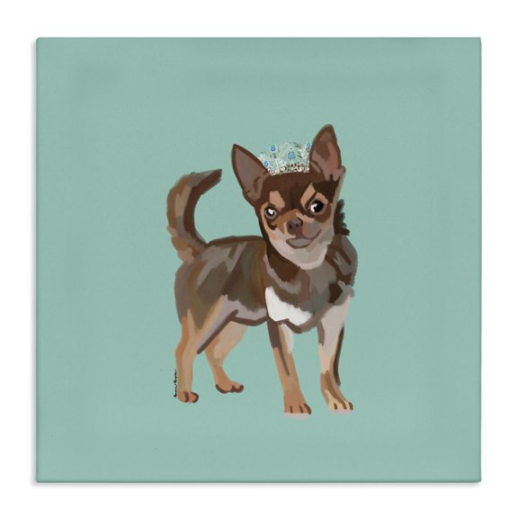 Stupell Industries Glam Chihuahua with Crown Canvas Art, 24 x 24, by Amelia Noyes