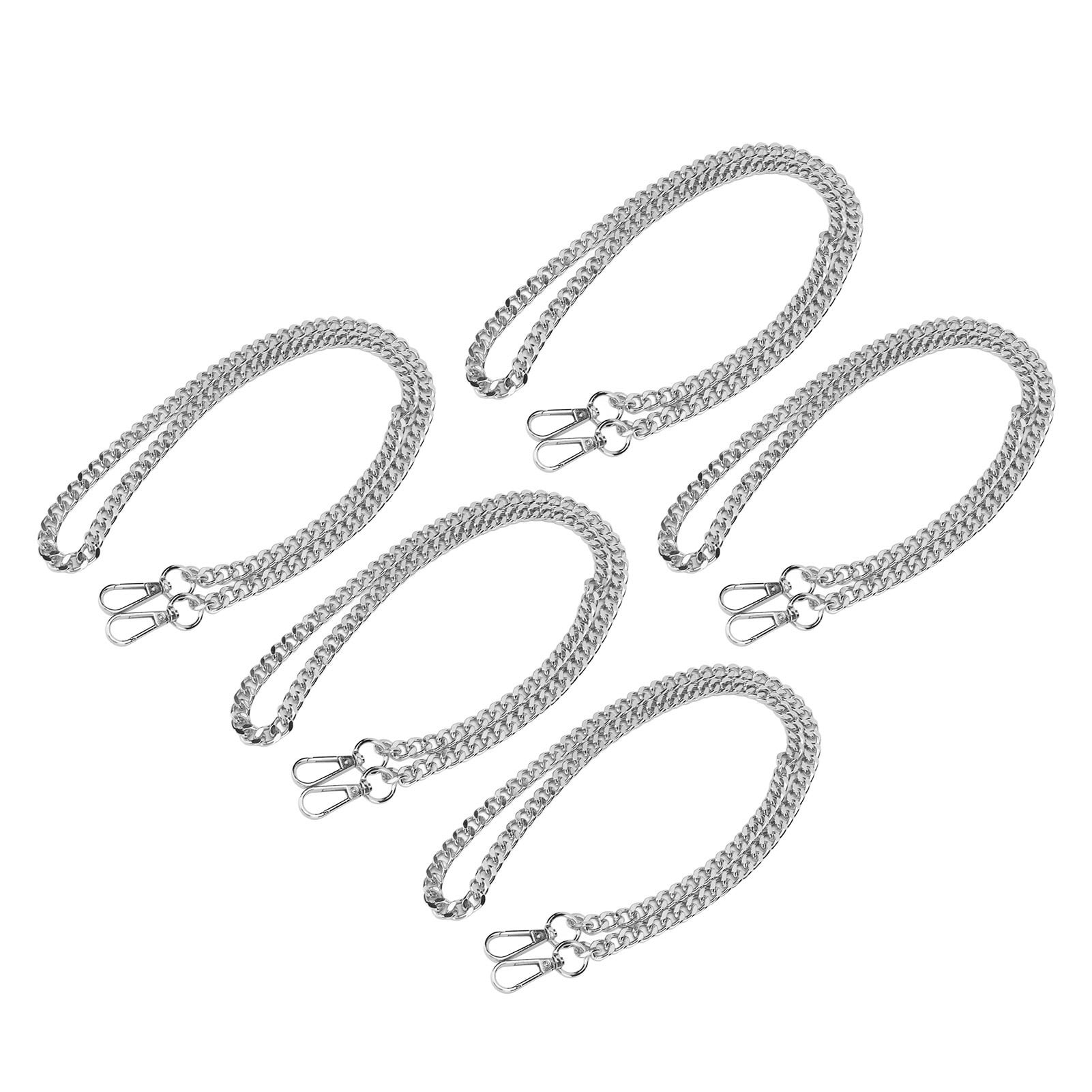 Metal Curb Chains, Link Chain Rustproof 5pcs Cuttable For Jewelry Gold,Silver
