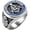 Silver Blue, variant on Men's Stainless Steel Vintage Freemason Masonic Biker Rings Blue Free and Accepted Masons Ring Band