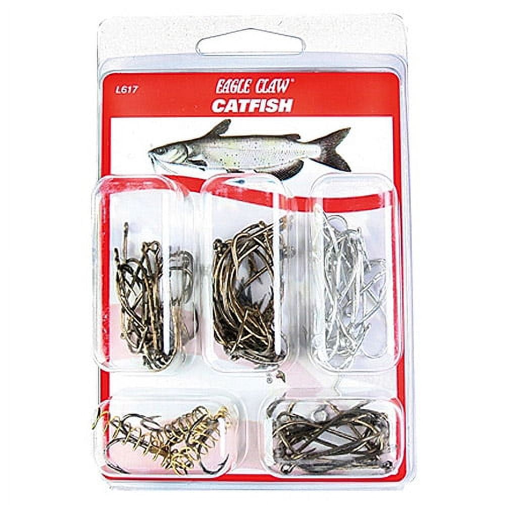 Eagle Claw Catfish Hooks Assortment 40 Pieces, High Carbon Steel, Freshwater Fishing - Walmart.com Eagle Claw Catfish Hooks Assortment 40 Pieces, High Carbon Steel, Freshwater Fishing - Walmart.com