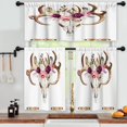 thumbnail image 3 of LALILO Kitchen Curtains and Valances Set of 3 36" Watercolor Window Treatment Tiers for Window Decor, 3 of 5