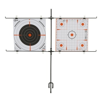 Allen Company Deluxe Paper Target Steel Stand, Holds 2-Targets up to 14"W, Black