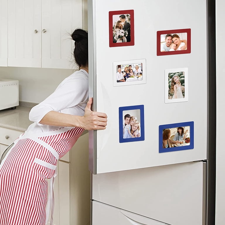 5PCS Magnetic Photo Frames, Refrigerator Magnets Hold 3.5x5 Inches