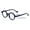 Blue, variant on V.W.E. Progressive Multifocus Decagon Round Reading Glasses – Tri-Focal Clear Reader - Wood Grain Printed 7026 +2.25